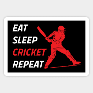 Eat Sleep Cricket Repeat Magnet